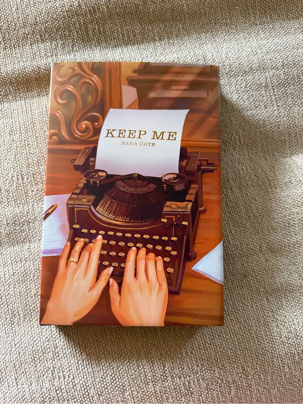 Bookish Box Keep Me Sara Cate Signed Luxe Edition Sprayed Edges